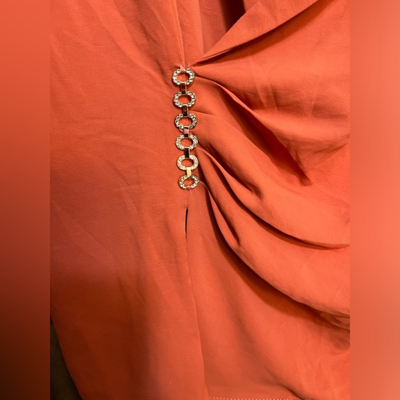 NWOT Shein women’s size 4X Blouse rustic orange - Picture 5 of 7